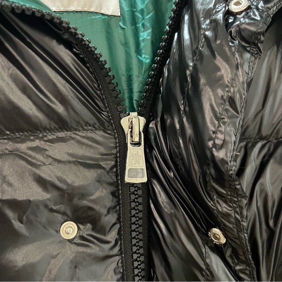 Moncler Black Shiny Down Long Jacket - Picture 11 of 16